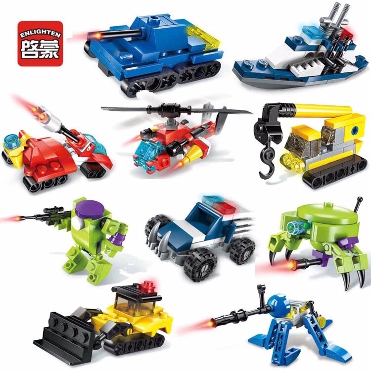 兼容森宝星钻乐高小型载人机甲儿童启蒙拼插积木玩具益智8-12岁