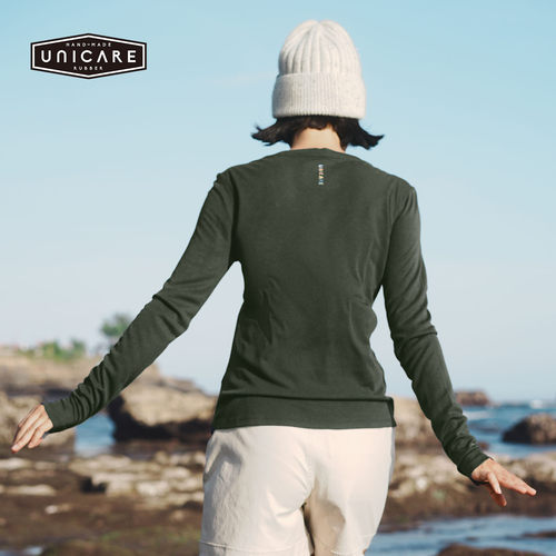 UNICARE羊绒高弹长袖T恤女款打底衫 贴身舒适户外透气上衣 2026新