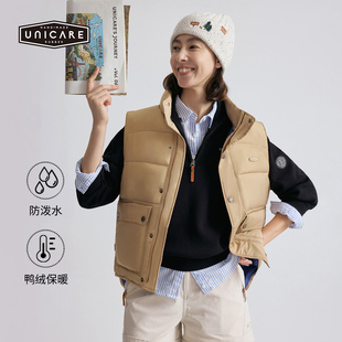 防泼水2025 3M新雪丽高效保暖马夹背心 UNICARE冬季 加厚羽绒马甲