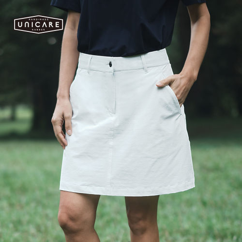 UNICARE女士速干裙裤白色简约 运动时尚休闲户外半身裙子2026新品