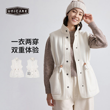 UNICARE秋冬御寒抓绒马甲潮 高端保暖背心 摇粒绒双面穿马夹2025