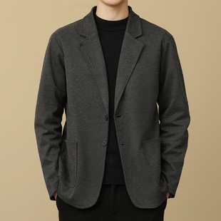 潮流宽松毛呢西服男生休闲单西装 西服外套男士 韩版 新款 2024秋冬季