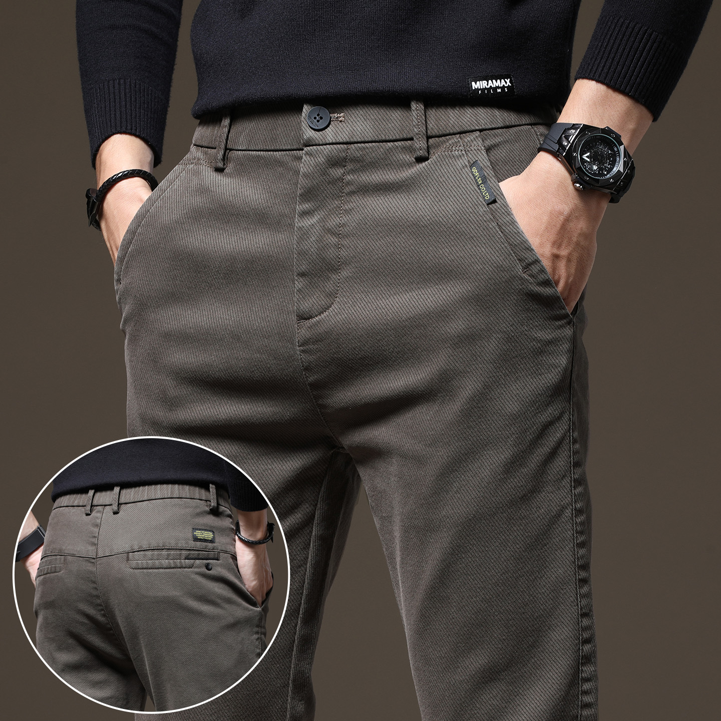 时尚潮流高端商务休闲长裤子男款