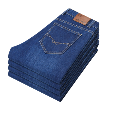 鹿致加绒加厚男士耐磨牛仔裤