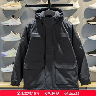 李宁男子短款羽绒服2025冬季新款防泼水保暖宽松运动夹克AYMV295