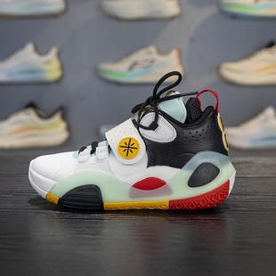 李宁全城8儿童篮球鞋2023冬季男大童青少年减震回弹运动鞋YKBS114