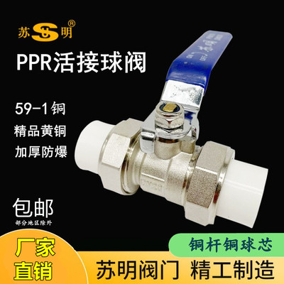 苏明双活接开关铜球阀