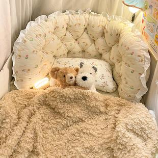 奶油风上铺防护软包宿舍好物床头靠背垫学生卧室改造侧边围挡防撞