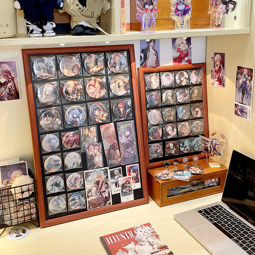 吧唧展示架磁吸板桌面拿取方便