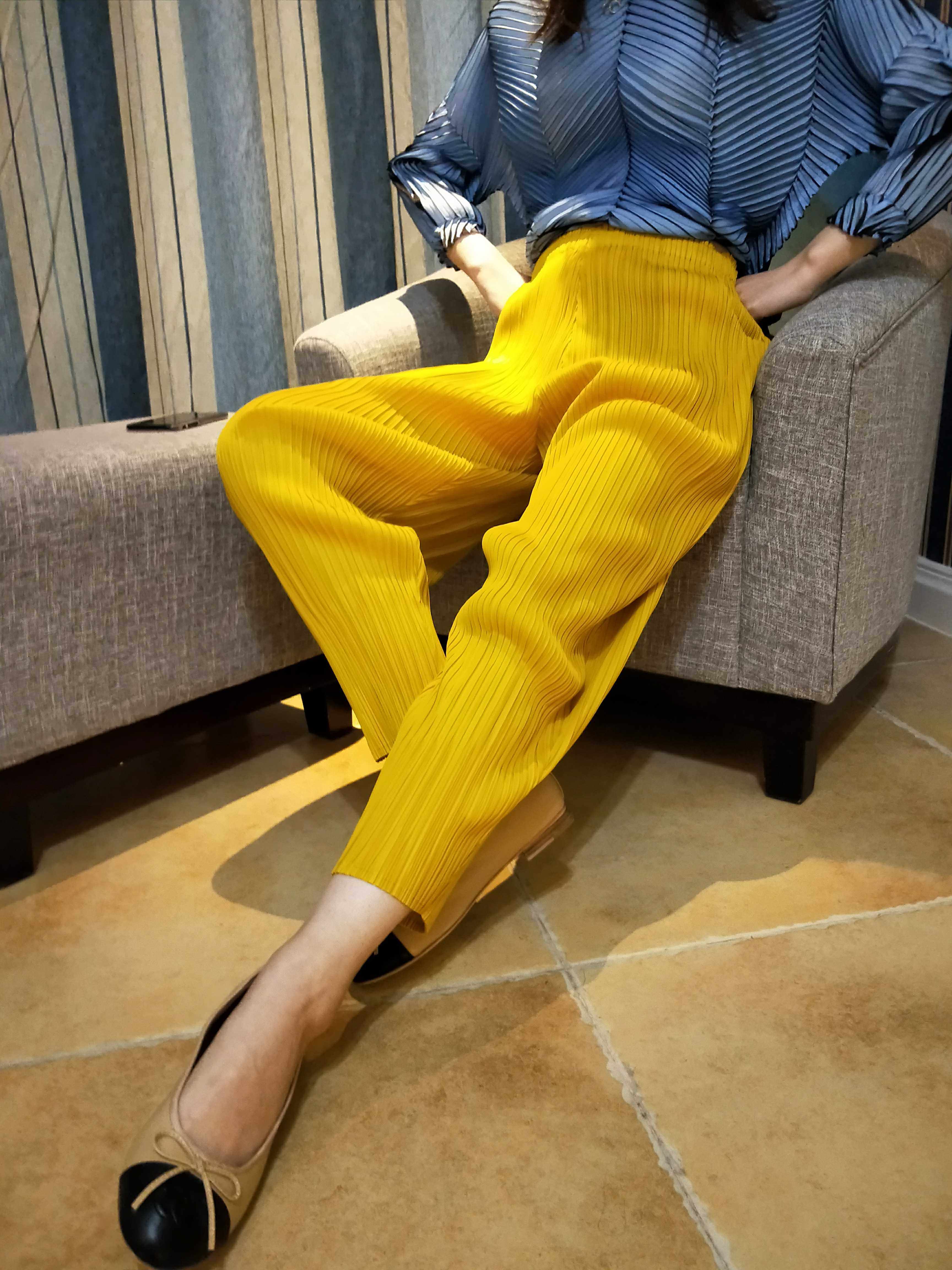 褶子一生家三宅新品褶皱大码休闲裤春夏沙滩宽松女裤包邮均码2020