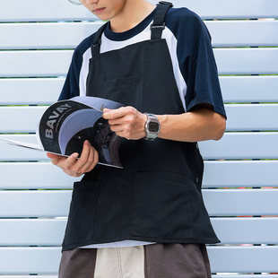 围裙罩衣餐饮咖啡师奶茶店园艺工作服家用厨房防水工装定制logo