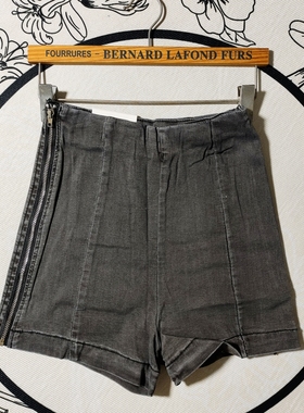 C3513侧边拉链牛仔裤女装夏季热裤潮~林子外贸【全店满3件包邮】