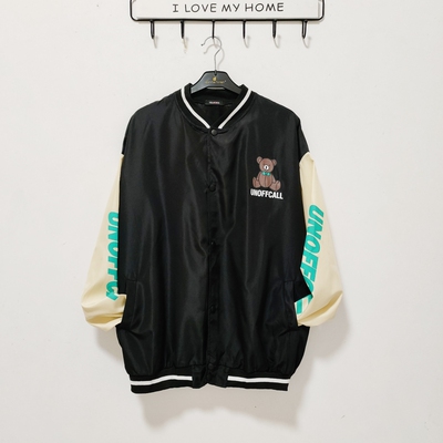 3447小熊棒球服外套男女同款春秋