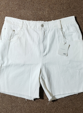 C3496白色高腰休闲短裤女装夏季新品~林子外贸【全店任3件包邮】