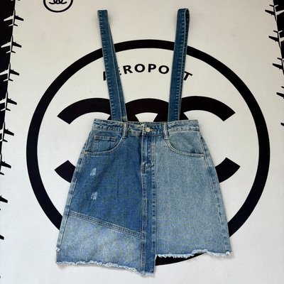 孤品捡漏C3576背带裙牛仔超短裙半身裙女装夏季百搭【满3件包邮】