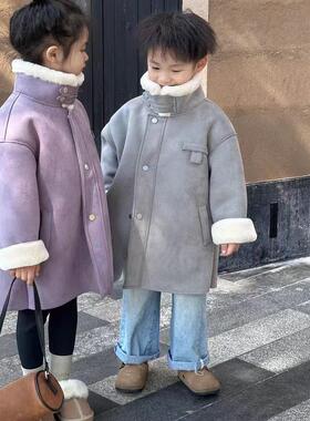 一号童品社 2024-6053皮毛一体立领加绒外套【M97】