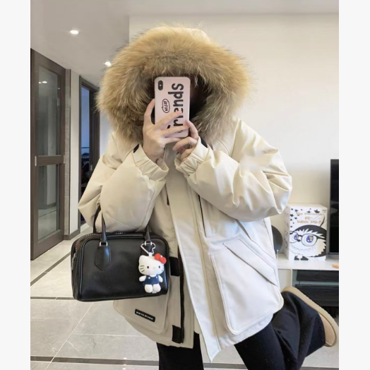 一号童品社 8815#加厚大毛领派克棉服女【C05】