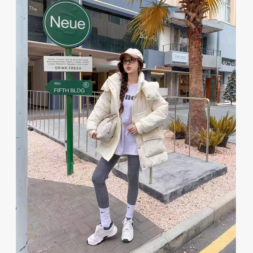 一号童品社 1193连帽中长款棉服【L72】