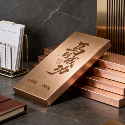 投资铜条纯铜实心紫铜铜块铜砖铜锭铜板1000克扁条方马到成功收藏