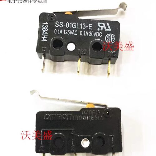 SS-01GL13-E 全新OMRON欧姆龙微动开关 弯柄摆杆 0.1A