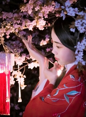 吾为卿狂之汉服配饰绛纱灯云纹直