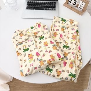 德绒Hello Kitty睡衣女春秋季长袖保暖薄绒甜酷黑皮KT冬天家居服