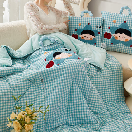 便携式手提全棉抱枕被子两用