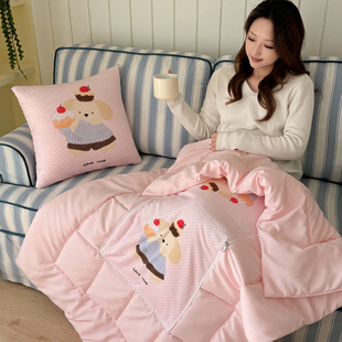 2026新款折叠卡通抱枕被子两用办公室午睡毯多功能二合一汽车靠垫