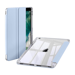 适用ipadpro10.5平板保护套ipadA1701高透三折亚克力保护壳A1709笔槽A1852磁吸苹果平板第二代全包105防弯