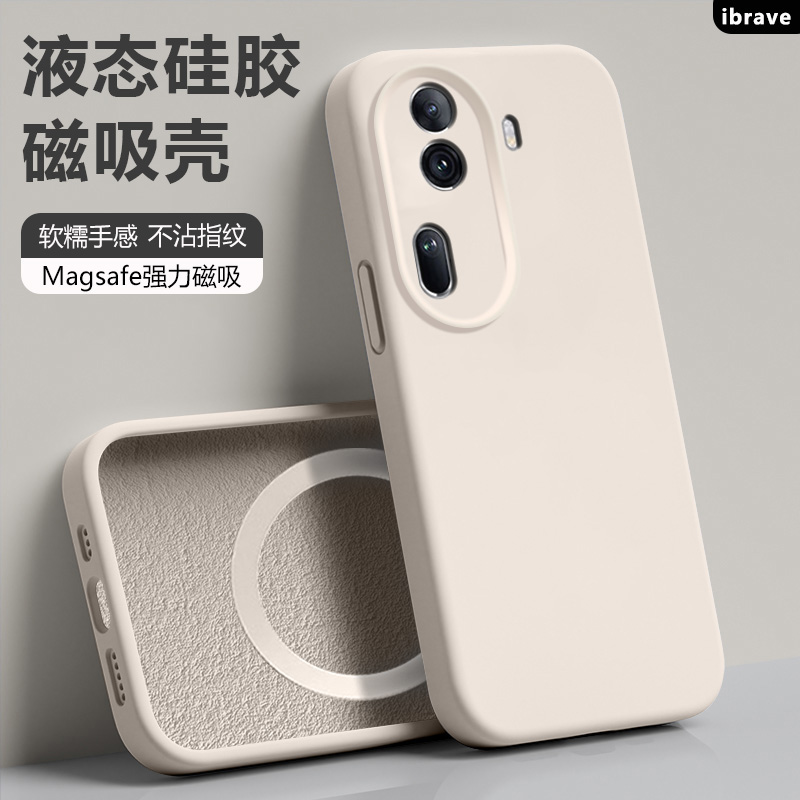 适用OPPOReno11磁吸液态硅胶壳