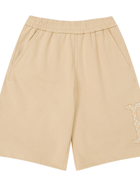 正品MLB情侣短裤男女NY复古老花大标印花休闲运动裤3ASPM0253