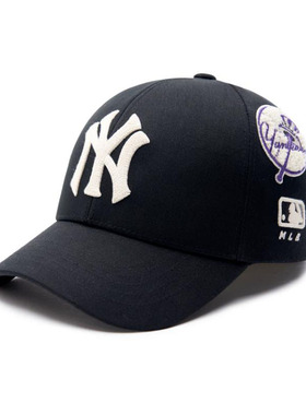 国内现货MLB新款男女情侣鸭舌帽潮流美式侧边贴标棒球帽3ACPV053N