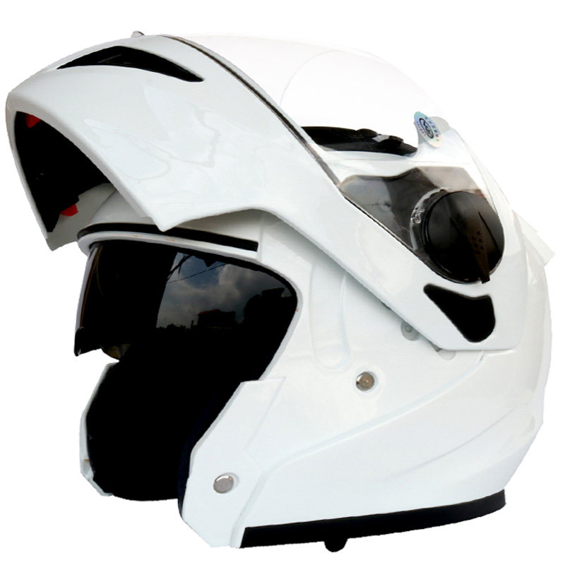 蓝牙头盔 摩托车蓝牙头盔 双镜片揭面盔 一体化设计 带对讲 FM