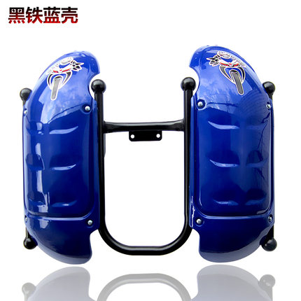 包邮 摩托车保险杠 125保险杠前护杠150 带置物箱 盖子 挡风板