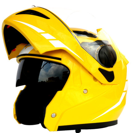 蓝牙头盔 摩托车蓝牙头盔 双镜片揭面盔 一体化设计 带对讲 FM