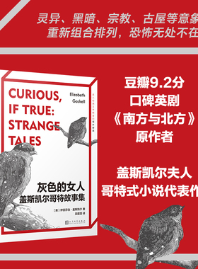 正版书籍 灰色的女人 盖斯凯尔哥特故事集口碑英剧 南方与北方原作者夏洛蒂勃朗特 盖斯凯尔夫人哥特式小说代表作 人民文学出版社