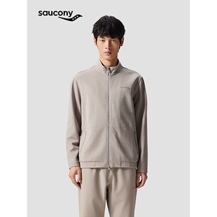 Saucony索康尼男子美利奴羊毛都市生活保暖防风舒适针织外套