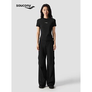 Saucony索康尼女子运动休闲都市生活时尚百搭短袖针织衫