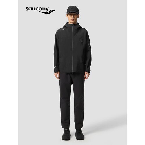Saucony索康尼男子轻薄防风防水舒适简约休闲连帽运动外套