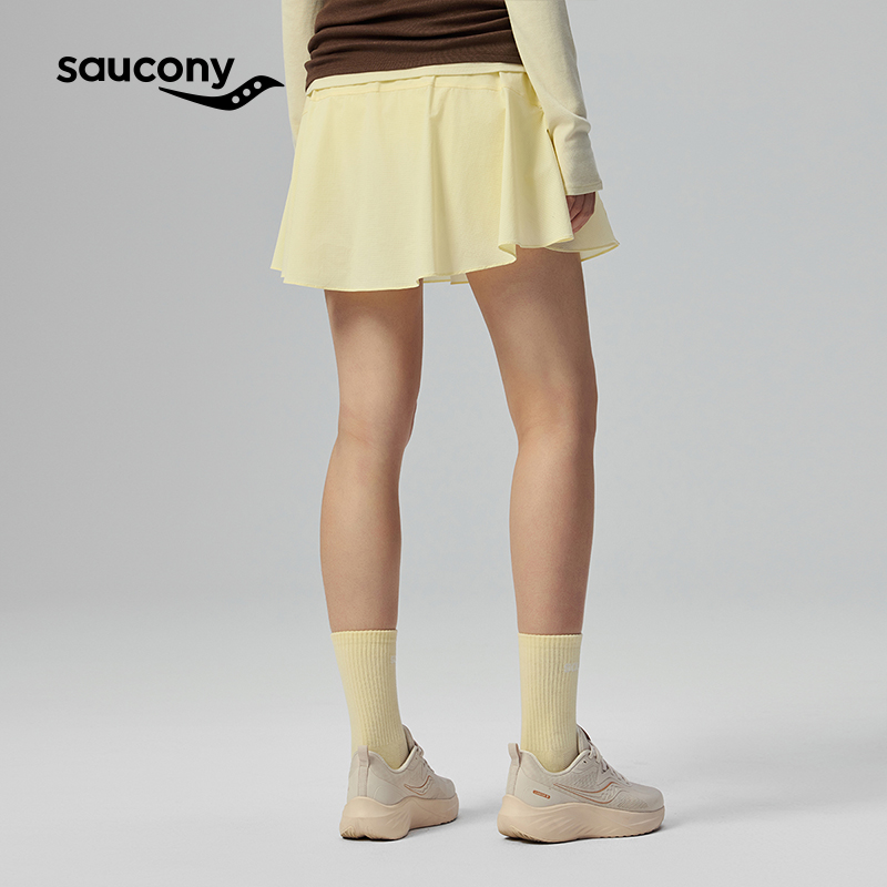 Saucony索康尼女子网球裙二合一运动休闲网球裙网球裙裤