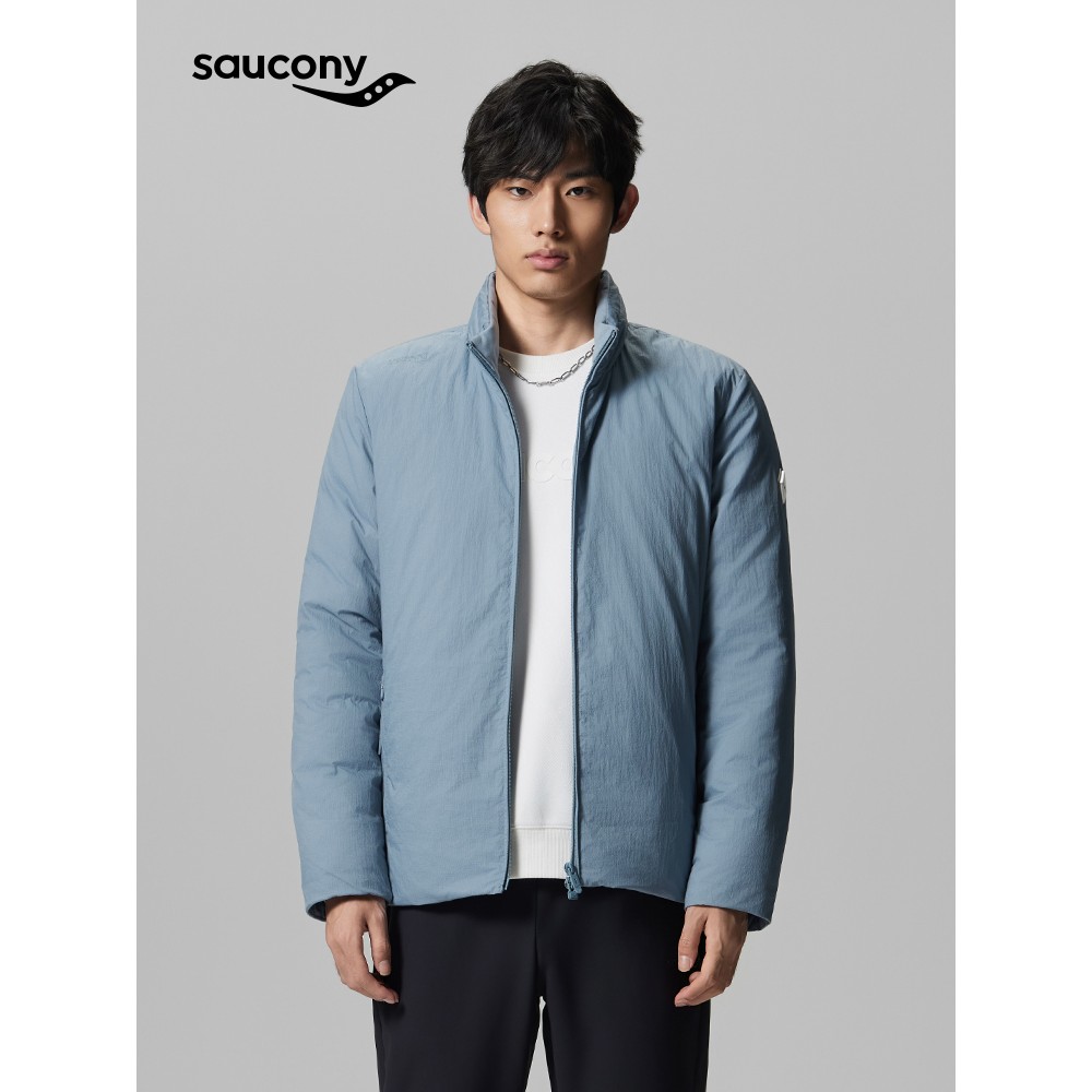 Saucony索康尼男子运动休闲修身经典格型防泼水轻薄羽绒