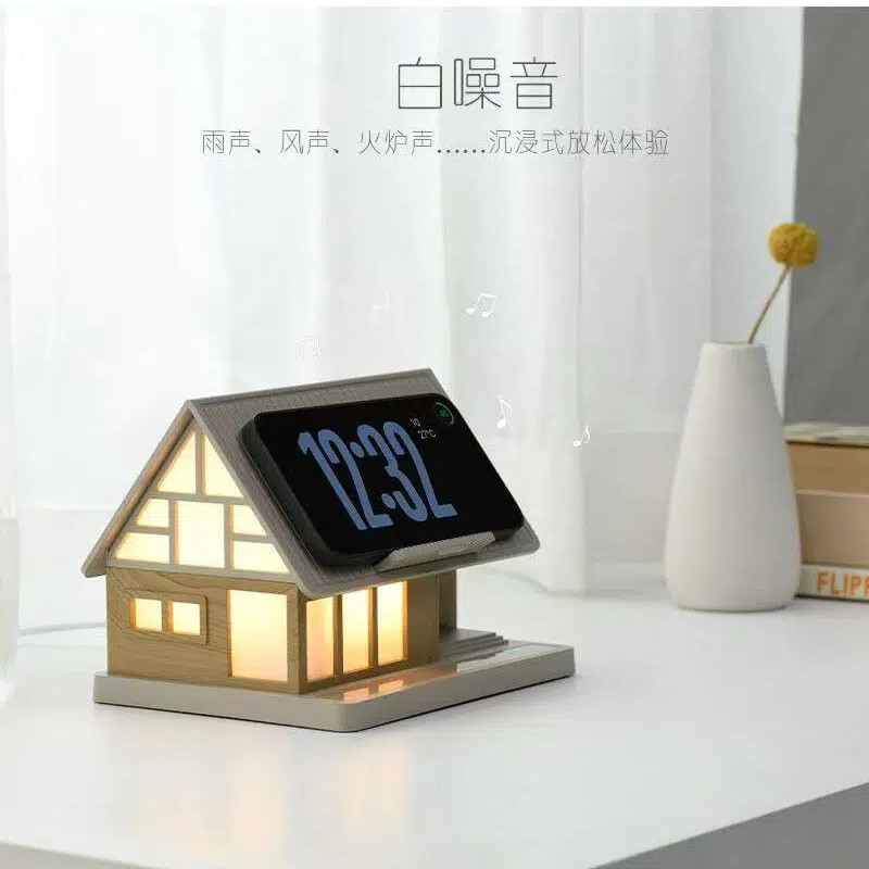 新年礼物15W无线快充台灯伴睡白噪音桌面夜灯创意多功能充电底座