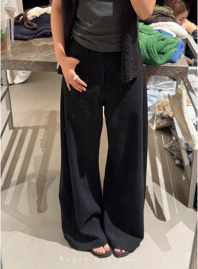 暴走高仙女175高个子加长180春秋2026新款韩版老钱风极简弯刀西裤