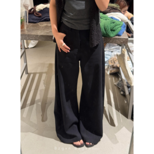 暴走高仙女175高个子加长180秋冬新款韩版老钱风极简弯刀加绒西裤