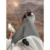 暴走高仙女175高个子女生加长版 包臀显瘦长裙 条纹半身裙女春新款