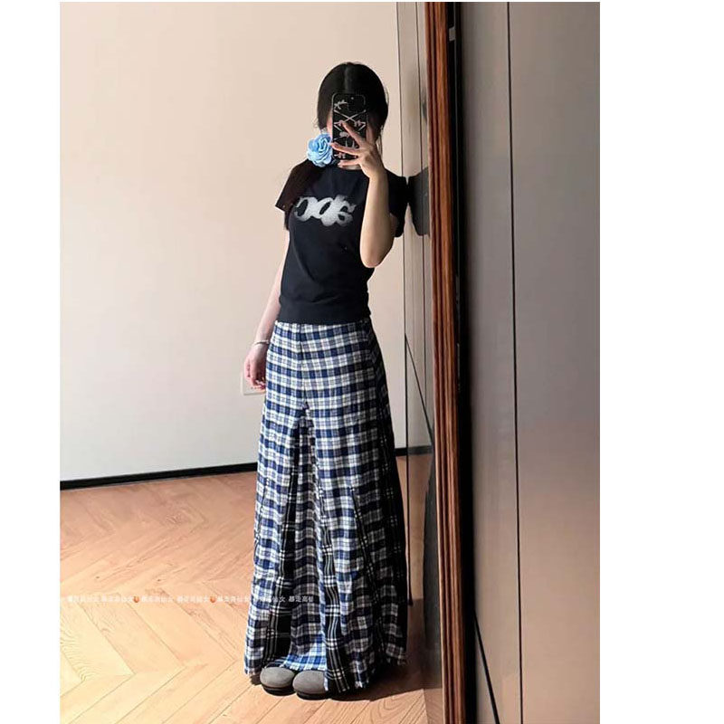 暴走高仙女175高个子日系百褶半身裙学院风超长显瘦百搭裙女春秋