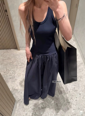 暴走高仙女175高个子大摆背心长裙连衣裙女夏季法式修身收腰裙子