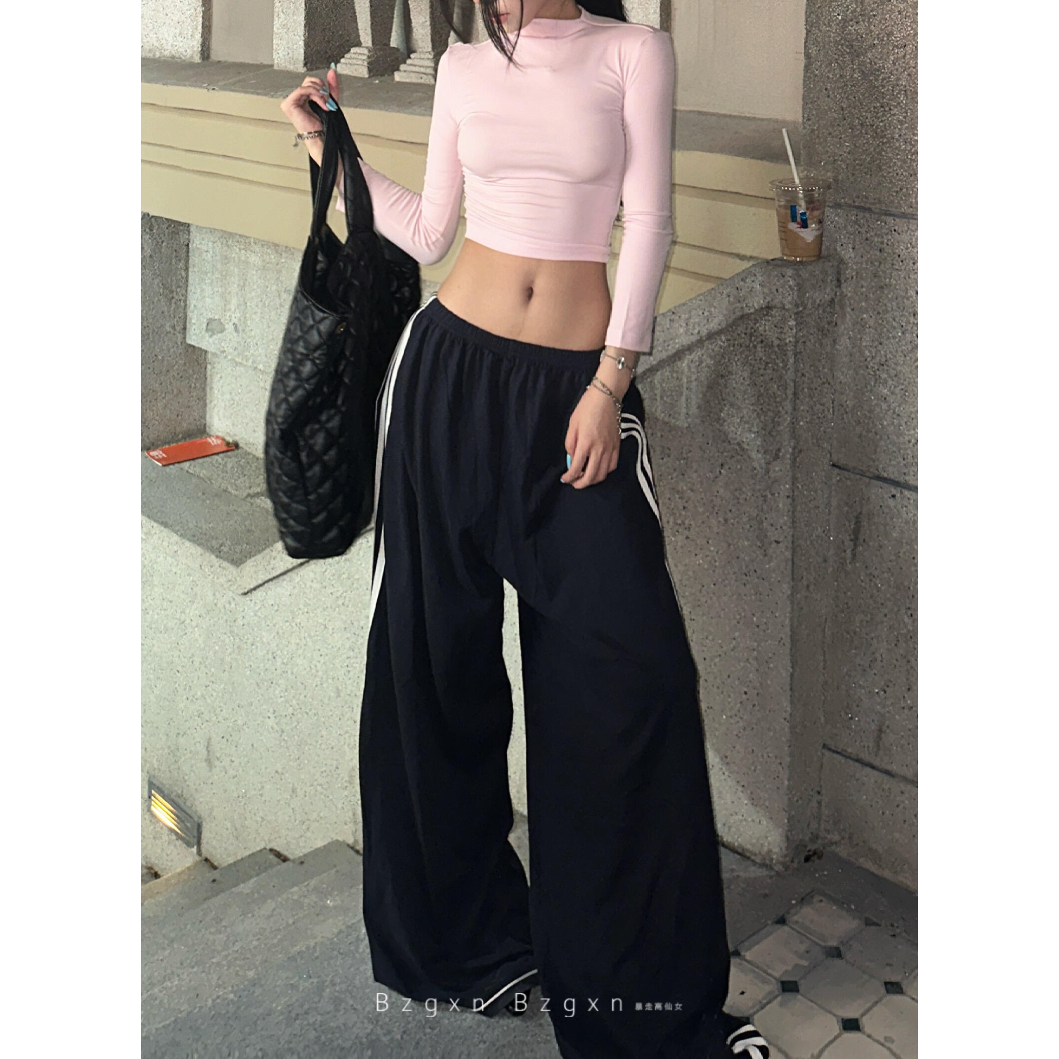 美式辣妹运动裤175加长高个子180