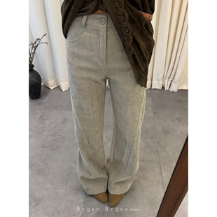 暴走高仙女高个子超长版2026春秋加长韩版中腰显瘦直筒裤女长裤子