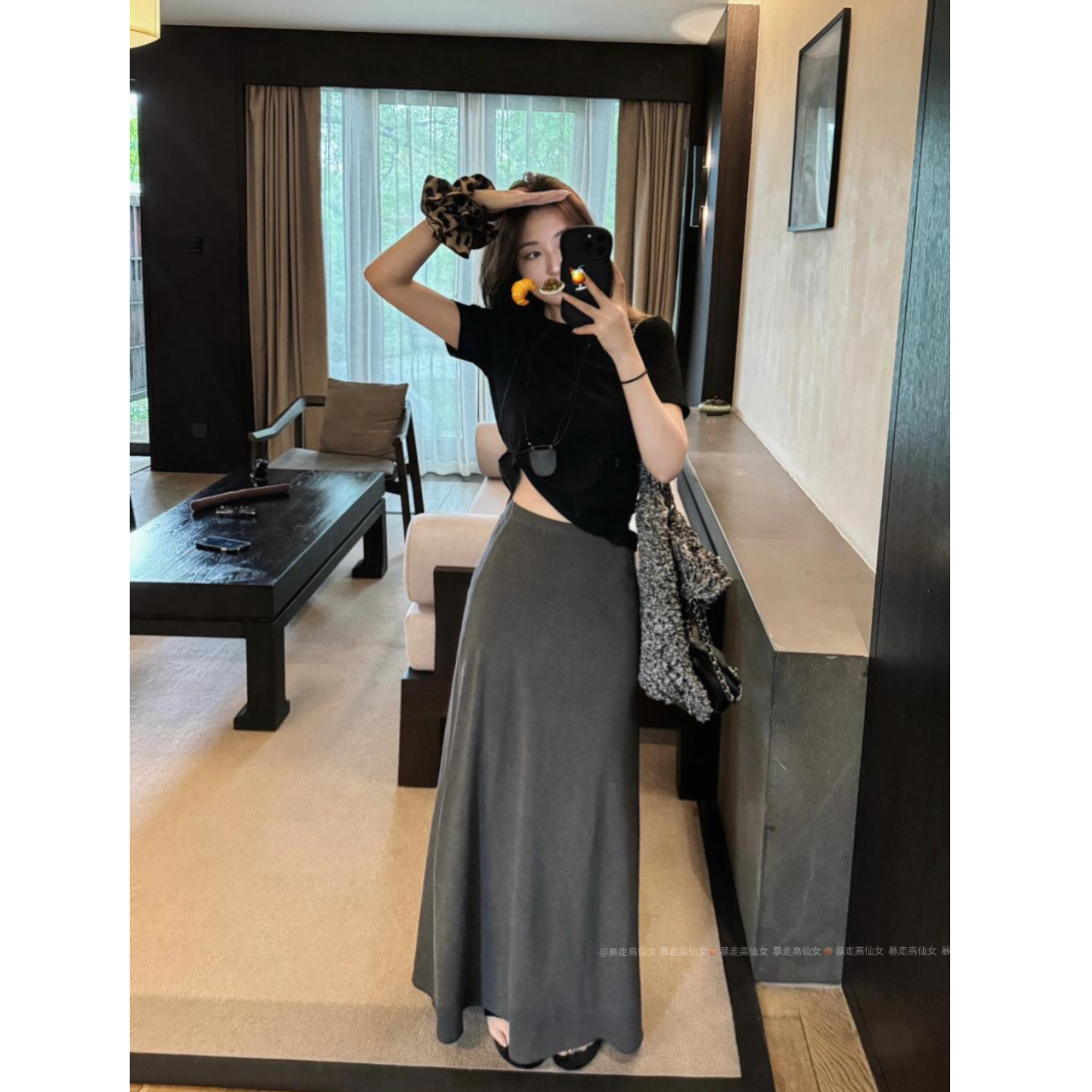 休闲显瘦半身裙175高个子185加长